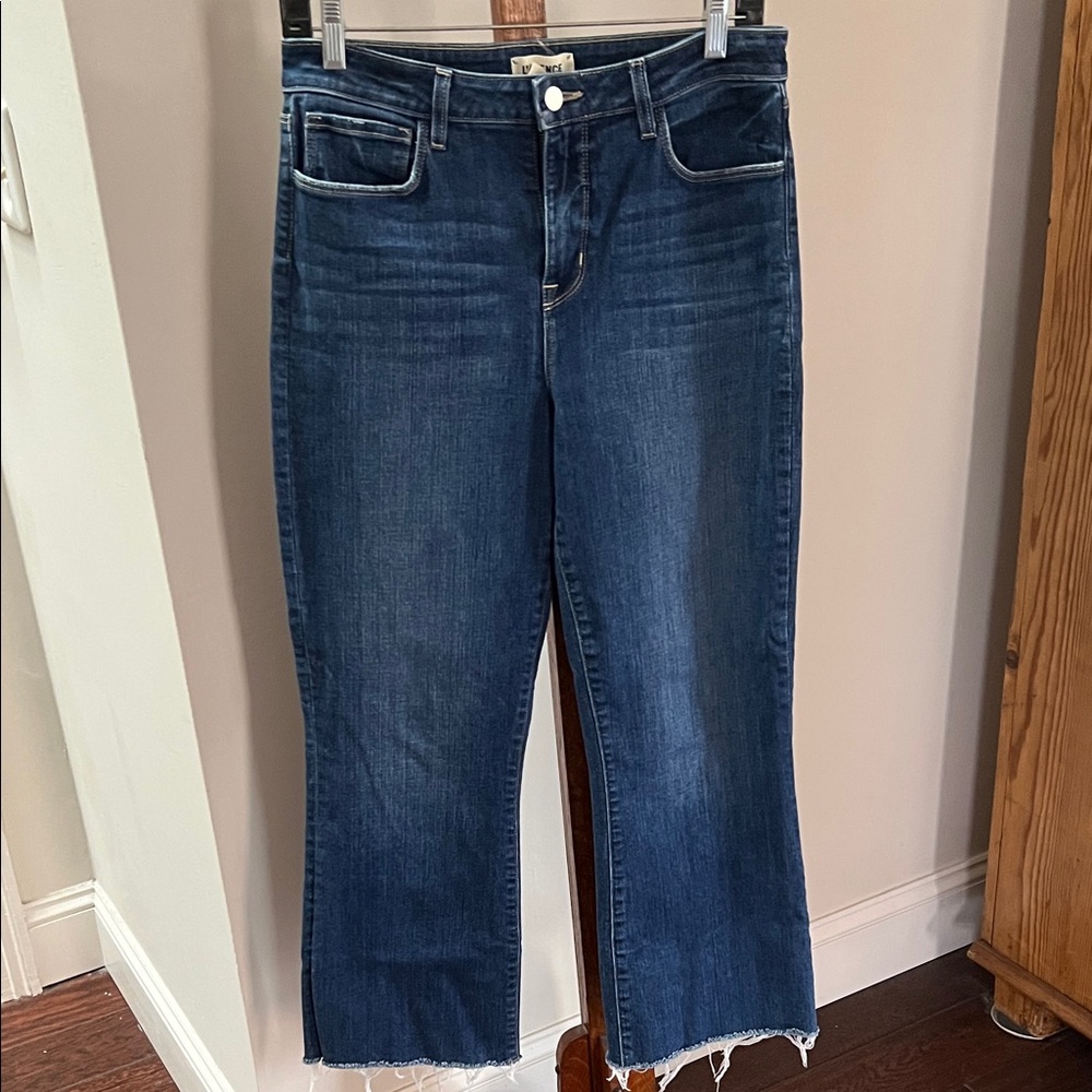 L'AGENCE Dark Blue Ankle Jeans 28